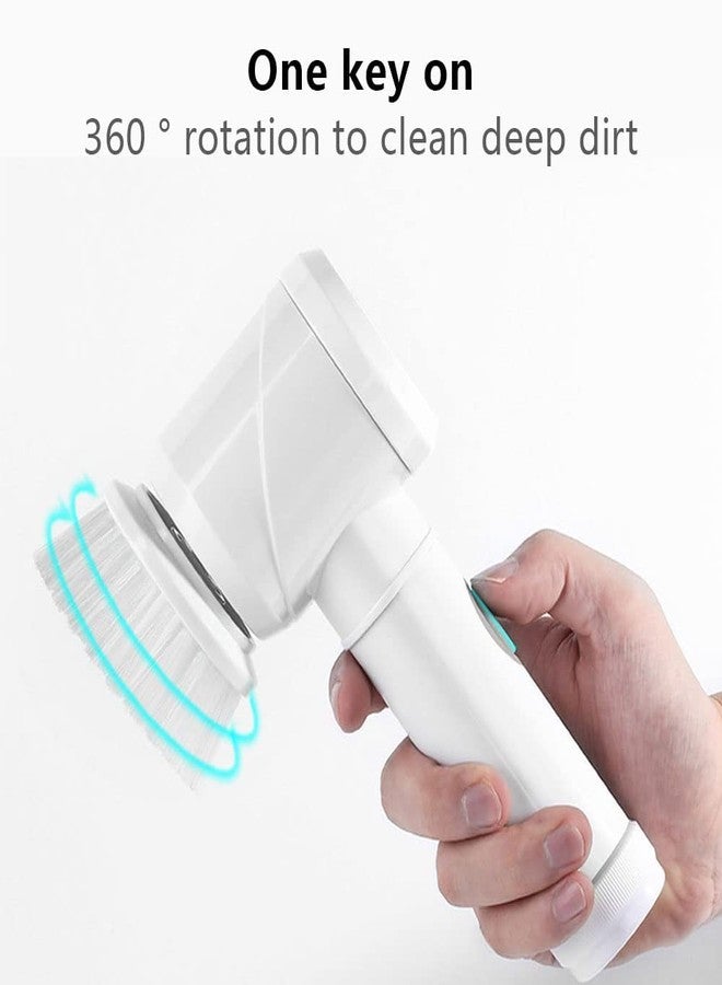 Jonicy Electrically Driven 5 in 1 Magic Brush Cleaner for Kitchen, Bathroom, Tiles Wash, Carpet, Bath Showers, USB Rechargeable Cleaning Brush - Image 2